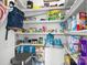 Organized pantry with ample shelving, providing plenty of storage space for all your essentials and groceries at 7525 Blackgum Falls Ct, Huntersville, NC 28078