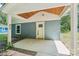 Detailed view of the covered porch showcasing ceiling details and the entrance at 814 Marve St, Gastonia, NC 28052
