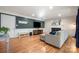 Finished basement with a fireplace, TV, and comfortable seating area at 9002 Maple Hill Ct, Huntersville, NC 28078