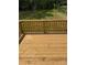Wooden deck showcasing natural wood grain and sturdy railings, overlooking backyard at 951 Hardin Dr, Shelby, NC 28150