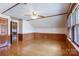 Bedroom with wood floors and views to the outside at 993 Jackson Rd, Fort Lawn, SC 29714