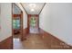 Front entrance with hardwood floors and a decorative glass front door at 993 Jackson Rd, Fort Lawn, SC 29714