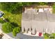 An aerial view of the property, displaying the spacious backyard and well-manicured lawn at 1161 Stuarts Landing Dr, Cramerton, NC 28032