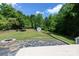 Large backyard with mature trees, shed, and plenty of space for outdoor activities at 1184 W Oak Dr, Rock Hill, SC 29732