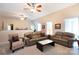 Open loft living room offers ample seating and lots of room for entertaining at 1184 W Oak Dr, Rock Hill, SC 29732