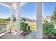 View from porch showing the neighborhood street and well maintained lawns at 13359 Caite Ridge Rd, Davidson, NC 28036