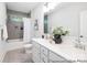Bright bathroom with double sinks, a shower/tub combo, and sleek fixtures at 1359 Russell St, Rock Hill, SC 29730