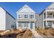 Charming two-story home with blue siding, covered front porch, and well-maintained landscaping at 1359 Russell St, Rock Hill, SC 29730