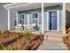 Inviting front porch with white rocking chairs, complemented by fresh landscaping and a modern front door at 1359 Russell St, Rock Hill, SC 29730