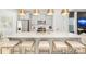 Modern kitchen featuring a large quartz island with seating and stainless steel appliances at 1359 Russell St, Rock Hill, SC 29730