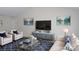 Stylish living room featuring modern furniture, decor, and a large flat-screen TV for entertaining guests at 1367 Springview Ct, Rock Hill, SC 29732