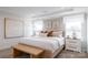 Stylish bedroom with recessed lighting, large windows, and neutral tones at 14015 Penbury Ln # 373, Charlotte, NC 28278