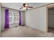 Spare bedroom with neutral carpet and curtains flanking the window at 145 Mccreek Dr, China Grove, NC 28023