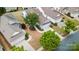 Aerial view shows the layout of the neighborhood and landscape design at 16291 Raven Crest Dr, Indian Land, SC 29707