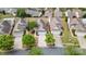 Aerial view of homes showing manicured lawns and driveways at 16291 Raven Crest Dr, Indian Land, SC 29707
