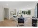 Bright living room with hardwood floors, white sofa, large windows, and stylish decor at 1719 Shoreham Dr, Charlotte, NC 28211