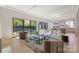 Bright and airy living room featuring hardwood floors, modern furnishings, and backyard views at 1719 Shoreham Dr, Charlotte, NC 28211
