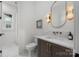 Stylish bathroom with modern fixtures, marble countertops, and a sleek vanity at 1816 Parson St, Charlotte, NC 28205
