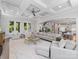 Spacious living room with hardwood floors, large windows, tray ceilings, and open floorplan concept at 1900 Nassau Blvd, Charlotte, NC 28205