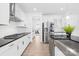 Modern kitchen with stainless steel appliances and white cabinetry at 2007 Lydney Cir, Waxhaw, NC 28173