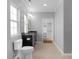 Bathroom features a black vanity, toilet, mirror, window, and plenty of space at 2106 Yellowstone Dr, Fort Mill, SC 29707