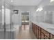 Bathroom showcases dual sinks, soaking tub, glass shower and lots of counter space at 2106 Yellowstone Dr, Fort Mill, SC 29707