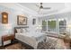 This bedroom is beautifully decorated with a bed, painting, rug, chair, and windows at 2106 Yellowstone Dr, Fort Mill, SC 29707