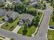 Aerial view of a home with a large yard in a residential neighborhood at 2467 Chatham Dr, Indian Land, SC 29707