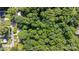 An aerial view of a cozy home surrounded by trees, in a developed neighborhood at 2603 Mary Ave, Gastonia, NC 28052