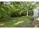 Spacious backyard with mature trees, providing shade and privacy at 2603 Mary Ave, Gastonia, NC 28052