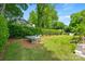 Large backyard featuring lush lawn and a ping pong table, offering endless possibilities for recreation and enjoyment at 2900 Wickersham Rd, Charlotte, NC 28211