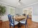 Inviting dining area with hardwood floors, stylish chairs, and an open layout at 3128 Country Club Dr, Charlotte, NC 28205