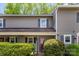 Two-story townhouse featuring a cozy front porch and well-kept landscaping at 3131 Heathstead Pl, Charlotte, NC 28210