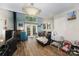 Bright living room featuring fireplace and backyard access, perfect for entertaining and relaxation at 3131 Heathstead Pl, Charlotte, NC 28210