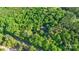 An aerial view of the property surrounded by a lush green forest at 332 York Spann Rd, Hamptonville, NC 27020
