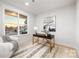 Bright home office with a large window, stylish desk, comfortable armchair and modern decor at 3888 12Th Ne St, Hickory, NC 28601
