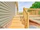 View of back deck and stairs, showcasing the home's outdoor living space at 445 Davis Rd, Shelby, NC 28152