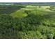 Aerial view of wooded land and green fields, offering a blend of nature and open space at 4815 Nc 109 Hwy, Wadesboro, NC 28170