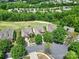 Aerial view of houses in a neighborhood with mature trees and golf course at 54053 Flycatchers Ct, Fort Mill, SC 29707