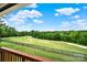 Expansive backyard view overlooking a lush green golf course from the deck at 54053 Flycatchers Ct, Fort Mill, SC 29707