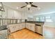 Spacious kitchen featuring stainless steel appliances, a granite countertop, and an island at 5719 Doncaster Dr, Charlotte, NC 28211