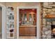 Convenient wet bar with custom cabinetry, sink, and storage at 5915 Mammoth Rd, Charlotte, NC 28270
