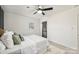 Bright bedroom with a modern ceiling fan and a neutral color palette at 6706 Queensberry Dr, Charlotte, NC 28226