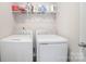 Well-equipped laundry room features modern washer and dryer and extra storage for convenience at 725 Pointe Andrews Dr, Concord, NC 28025