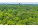 An aerial view of lush green trees with the Charlotte, NC skyline in the background at 8017 Nathanael Greene Ln, Charlotte, NC 28227