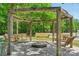 Community pavilion with swinging benches and fire pit at 8056 Stevens Mill Rd, Matthews, NC 28104