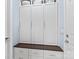 Custom hallway cabinetry with drawers, storage, and woven baskets offering ample storage solutions in light blue hallway at 938 Rock Forest Way, Fort Mill, SC 29707
