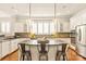 Modern kitchen with island seating, stainless appliances, and ample counter space at 1148 Wessington Manor Ln, Fort Mill, SC 29715