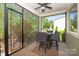 Relaxing screened porch featuring a table with chairs, perfect for outdoor dining and enjoying the view at 1148 Wessington Manor Ln, Fort Mill, SC 29715