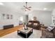 Spacious living room featuring hardwood floors, neutral walls, and stylish furnishings at 1631 Amanda Ln, Rock Hill, SC 29730